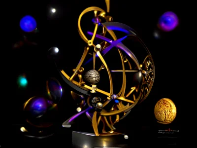 Sculpture of Celestial Orbs